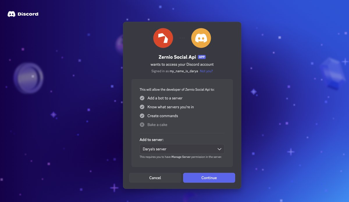 discord server connection